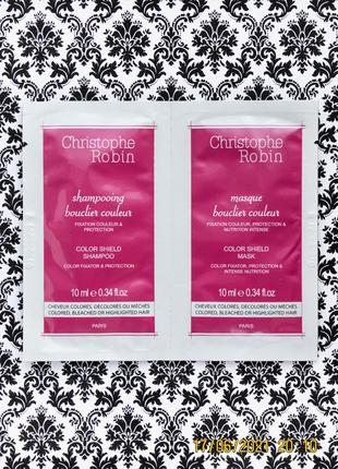 Набор christophe robin color shield shampoo mask маска и шампунь защита для окрашенных волос1 фото