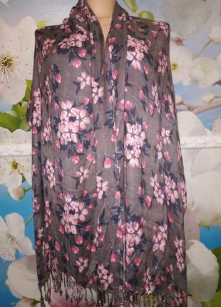 Палантин яблуневий цвіт 100% віскоза