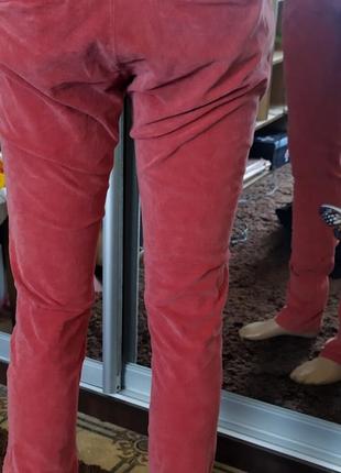 Велюровые джинсы с косыми корманами2 фото