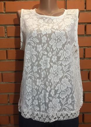 Майка, блузка ажурна new look 48-50 р.