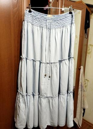 Джинсовая летняя юбка4 фото