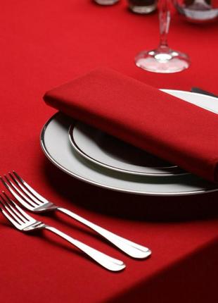 Салфетка/салфетки нарядные сервировочные на стол, красные1 фото