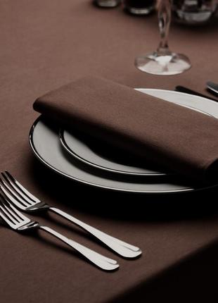 Салфетки нарядные сервировочные на стол, коричневые1 фото