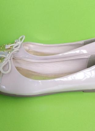 Туфли балетки золотисто-бежевые, 5/38