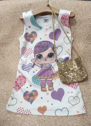 Платье на девочку с сумочкой. турция.