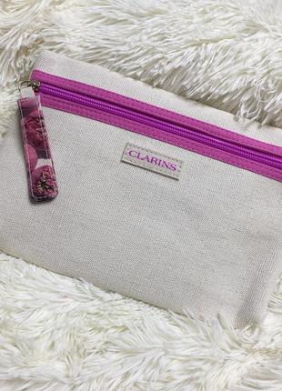 Льняная косметичка clarins