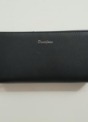 David jones гаманець розпродаж жіноче портмоне картхолдер чорний dfx1792-3 екошкіра