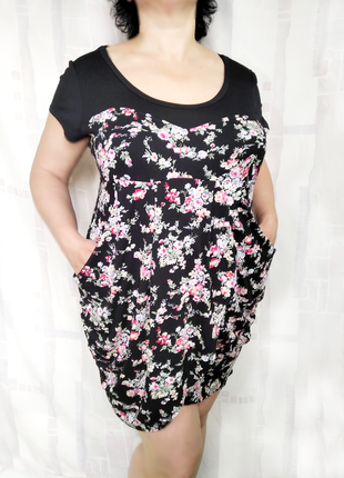 Трикотажное платье с карманами на невысокий рост, 96% вискозы