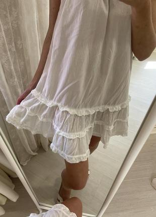 Платье хлопковое белое сарафан летний2 фото