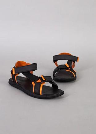 Cандалии мужские черные спортвные кожаные (натуральная кожа) летние новые - мужская летняя обувь 202