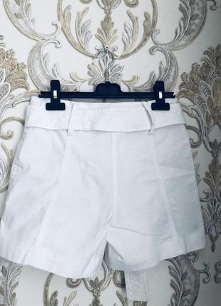 Білі шорти бавовна, льон модні стильні2 фото