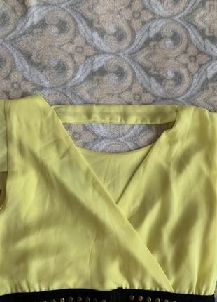Платье лимонного цвета3 фото