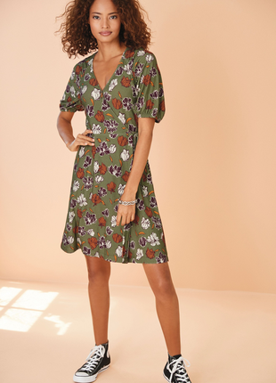 Сукня з крепу з запахом квітковий принт пейслі next
