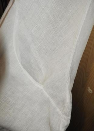 Льняная белая туника-платье италия 100% лен туніка-сукня біла італія льон