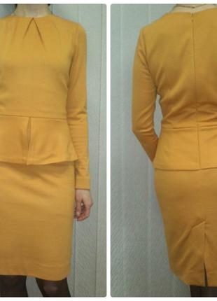 Трикотажне плаття з баскою, р. xs-s3 фото
