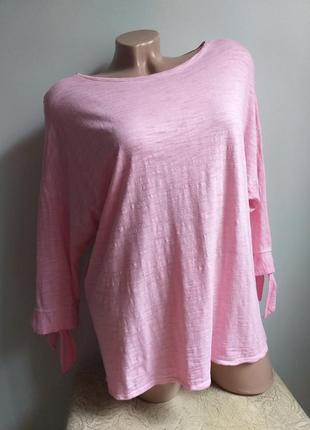 Лонгслив. туника. футболка рукава 3/4. розовая футболка.
