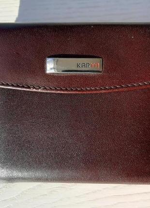 Жіночий шкіряний гаманець karya (коричневий)