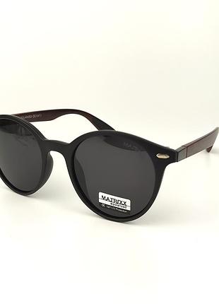 Солнцезащитные очки «stone» c черной роговой оправой и темно-серой линзой