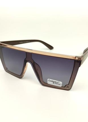 Солнцезащитные очки «сelin» с коричневой оправой и черной градиентной линзой5 фото
