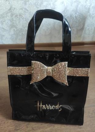 Сумка шоппер лаковая бренда harrods