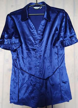 Сорочка електрик, атлас, короткий рукав