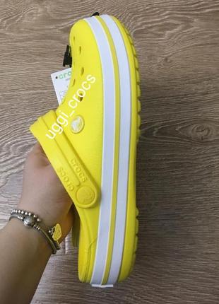 Crocs crocband lemon/white унісекс жовті крокс шльопанці сабо крокси чоловічі 36-44 р