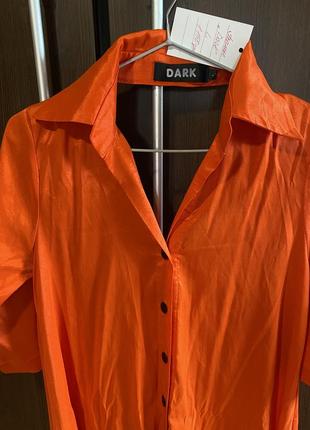 Платье туника оранжевая2 фото