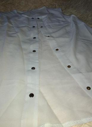 Новая белая шифоновая блузка безрукавка размер s польша3 фото