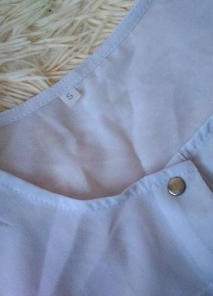 Новая белая шифоновая блузка безрукавка размер s польша8 фото