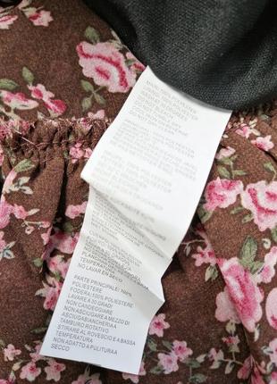 Летнее шифоновое платье с цветочным принтом и оборками8 фото