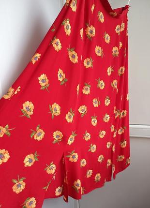 Richards.  юбка красная с цветочным принтом2 фото
