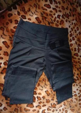 Темно сині класика брюки-дудочки високою 46-48р2 фото