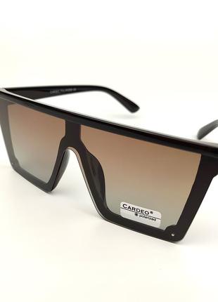 Солнцезащитные очки «сelin» с черной оправой и коричневой градиентной линзой2 фото