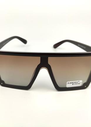 Солнцезащитные очки «сelin» с черной оправой и коричневой градиентной линзой4 фото