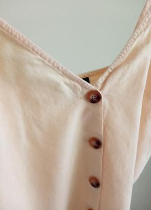 Топ із льону, лляний, блуза на бретельках, сорочка//ленной топ, льняная рубашка4 фото