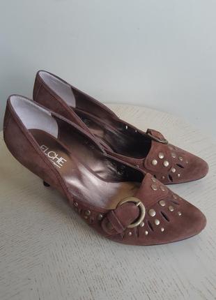 Elche туфли замшевые с заклепками2 фото