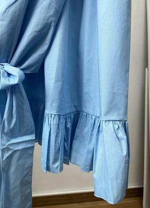 Летний женский костюм топ на завязках и юбка, цвет голубой! ликвидация остатков4 фото