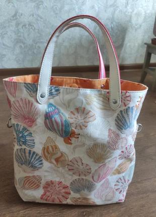 Сумка шоппер двухсторонняя бренд cath kidston2 фото