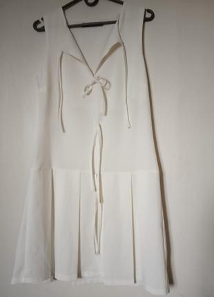 Біле плаття туніка, абсолютно нове і з оригінальним дизайном5 фото