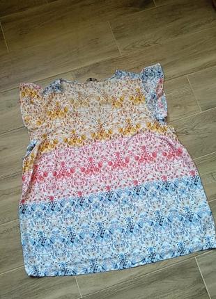 Летняя блуза вискоза большой размер 50 52