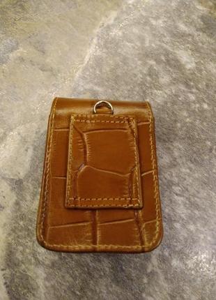 Кожаный футляр-кошелек на пояс, очень удобный,для документов, денег, банковских карточек3 фото