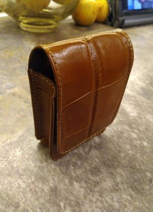 Кожаный футляр-кошелек на пояс, очень удобный,для документов, денег, банковских карточек10 фото