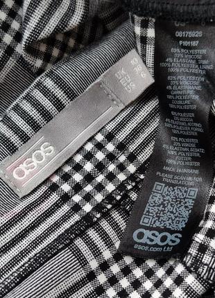 Стильные брюки asos в клетку с лампасами7 фото