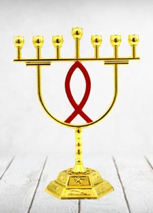 Подсвечник менора латунный на 7 свчеей