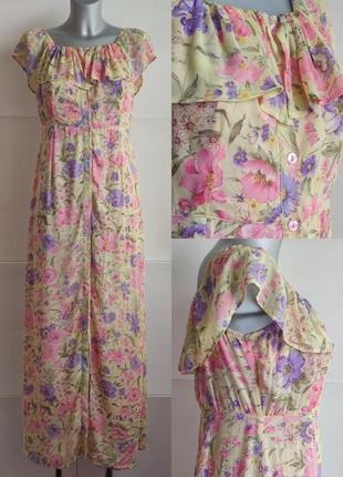 Платье-сарафан topshop с принтом красивых цветов1 фото