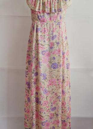 Платье-сарафан topshop с принтом красивых цветов2 фото