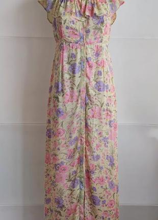 Платье-сарафан topshop с принтом красивых цветов4 фото