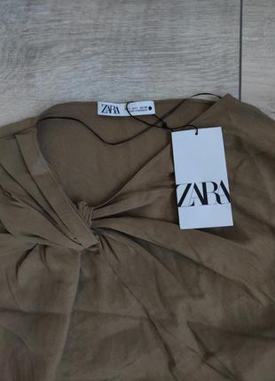 Шикарна стильна сорочка zara (у складі льон) розмір м5 фото