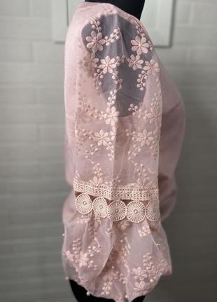 Трикотажный свитер женский цвет палатной розы3 фото