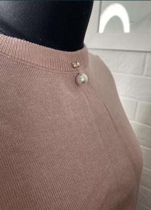 Трикотажный свитер женский цвет палатной розы4 фото